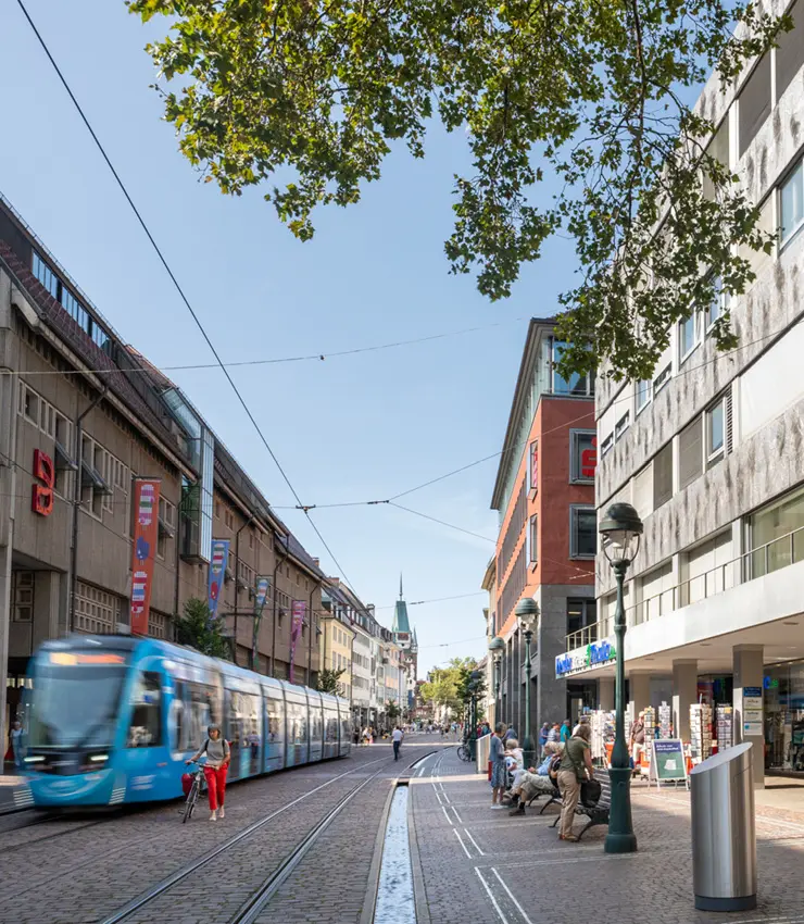 shopping in der Freiburger Innenstadt